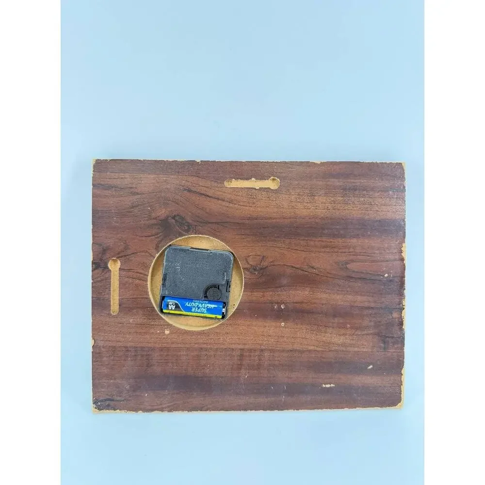 Vintage Nolan Ryan Baseball Card Wall Clock Texas Rangers Quartz Works Wood